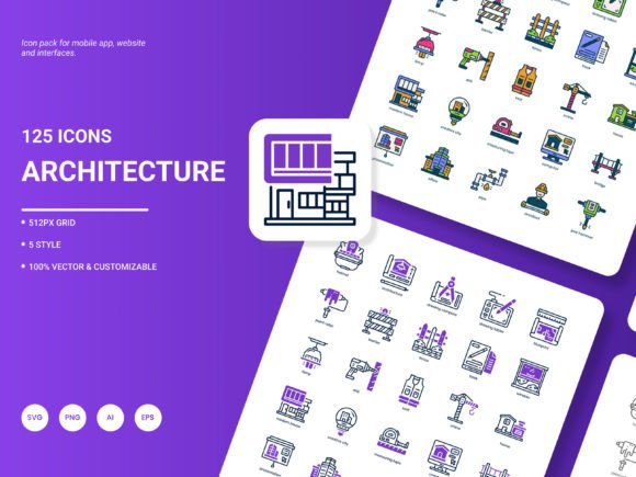 Architecture Icon Pack: Premium Graphics and Icons for Makers