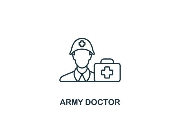 Army Doctor Icon Graphics for Modern Publishing