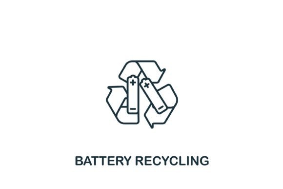 Battery Recycling Icon Graphics and Icons Review