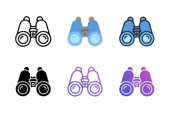 Binocular Icon Graphics and Icons for Brand Design