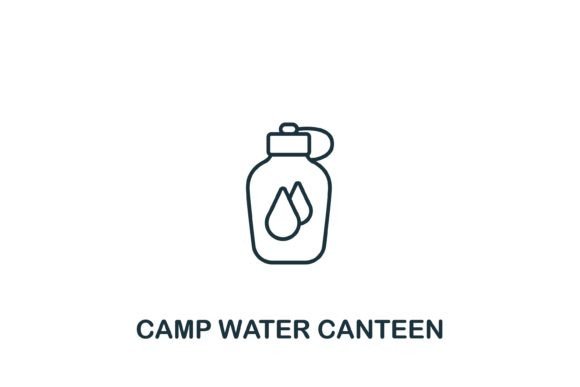 Camp Water Canteen Icon Graphics and Icons Review