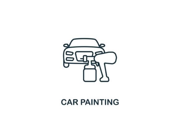 Car Painting Icon: A Graphic Design Asset Review for Icons and Graphics
