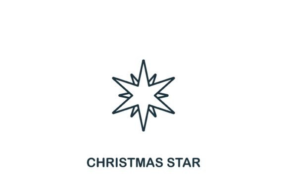 Christmas Star Icon Graphics & Icons Review
