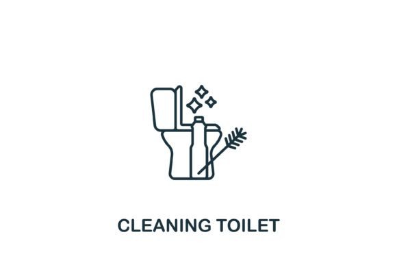 Cleaning Toilet Icon Graphics and Icons Review