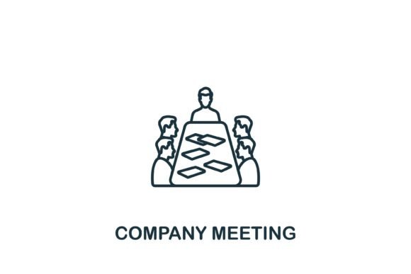 Company Meeting Icon Graphics and Icons Review