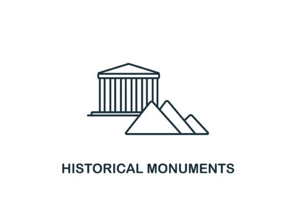 Historical Monuments Icon Graphics and Icons for Handmade Crafts