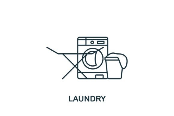 Laundry Icon Graphics and Icons for Modern Publishing