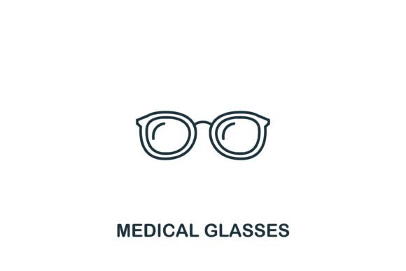 Medical Glasses Icon Graphics and Icons Review