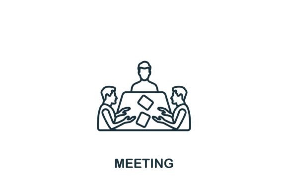 Meeting Icon Graphics and Icons for Editorial Design