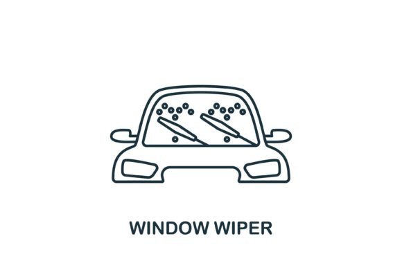 Window Wiper Icon Graphics for Handmade Designs