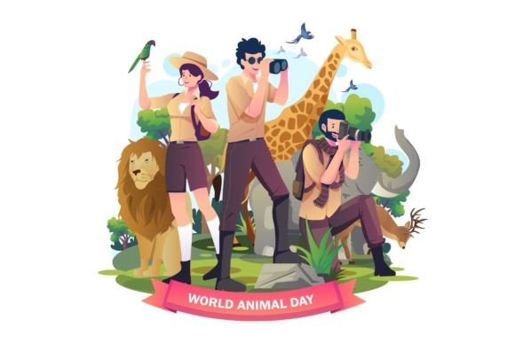 World Animal Day Illustration - SVG EPS Graphics Review